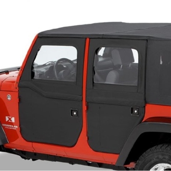 Jeep Wrangler JK 4-türer Unlimited Set teilbare Türen hinten Black Diamond Bestop 07-18