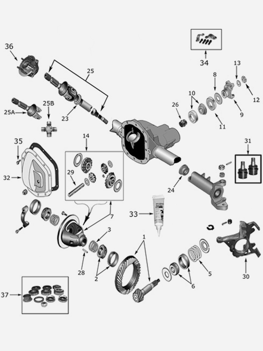 Jeep Wrangler YJ TJ Achsschenkel vorne rechts ohne ABS NTY 90-06