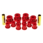 Preview: Jeep CJ red Polyurethan front Leaf Spring & Shackle Bushings Prothane 76-86