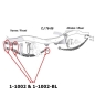 Preview: Jeep CJ red Polyurethan front Leaf Spring & Shackle Bushings Prothane 76-86