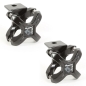 Preview: 2er Set X-​Clamp Halter Universalhalter schwarz Rugged Ridge Ø 32mm bis 50mm