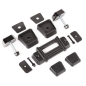 Preview: Jeep Wrangler TJ JK Elite Auflage Set Motorhaube schwarz Rugged Ridge 96-17