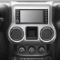 Preview: Jeep Wrangler JK  Blende Radio Konsole Armaturenbrett Silber gebürstet 11-18