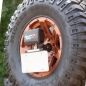 Preview: Jeep CJ Wrangler YJ TJ JK Halter am Reserverad für Zusatzscheinwerfer und Kennzeichen 76-18
