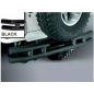 Preview: Jeep CJ 3" Doppelrohr Stoßstange hinten Hochglanz Schwarz mit 2" Vorrichtung für US Anhängerkupplung 55-86
