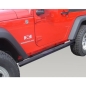 Preview: Jeep Wrangler JK 2türer 2er Set Oval Schwellerrohre Trittbretter schwarz texturiert 07-18