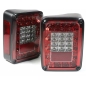 Preview: Jeep Wrangler JK 2er Set LED Rückleuchten US-Modell Smoke Rugged Ridge 07-18