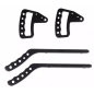 Preview: Jeep Wrangler JK set grab handles aluminum black 2 & 4 doors 07-18
