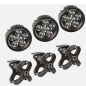 Preview: Drei runde 3,5" 18 Watt LED Zusatzscheinwerfer mit drei X‑Clamp Halterungsclips