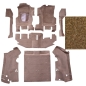 Preview: Jeep Wrangler TJ Cutpile Original Style Standard Carpet Complete Set Footwell & Trunk Dark Saddle 96-02