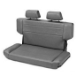 Preview: Jeep Wrangler TJ Seat Rear Seat Bench Folding incl. Headrests Charcoal Denim Bestop 96-06