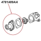 Preview: Jeep Cherokee Liberty KJ 2,4 ltr. Anschluss Rohr Stutzen incl. Dichtung für Thermostatgehäuse Gehäuse Thermostat 02-05