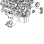 Preview: Jeep Commander XH XK 5,7 ltr. Accessory Drive Belt Idler Pulley Ø 70mm Gates 08-10