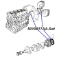 Preview: Jeep Cherokee XJ 2,5 ltr. TD Turbo Diesel Simmerring Kurbelwelle hinten Kurbelwellensimmerring Set mit O-Ringen 95-01
