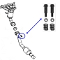 Preview: Jeep Compass Patriot MK 2,4 ltr. Federbolzen Feder Kit Auspuff vorne 07-17