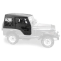 Preview: Jeep CJ5 Ersatzverdeck Verdeckhülle Whitco mit Druckknöpfen inkl. Türplanen Black Crush Bestop 76-83