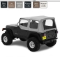 Preview: Jeep Wrangler YJ replacement top including attachable window for original top cover Charcoal Denim Bestop 87-95