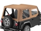 Preview: Jeep Wrangler TJ Verdeck Ersatz Verdeckhülle inkl. Aufsteckfenster Spice Denim Bestop 96-06