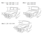 Preview: Jeep CJ3A M38 soft top Tigertop with one-piece soft top doors Black Crush Bestop 48-53