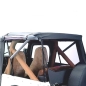 Preview: Jeep CJ3B Verdeck Top Tigertop mit einteiligen Softtoptüren Black Crush Bestop 53-64