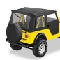 Preview: Jeep CJ5 Supertop soft top including split doors Black Denim Bestop 55-75