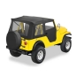 Preview: Jeep CJ5 Supertop soft top including split doors Black Denim Bestop 55-75
