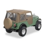 Preview: Jeep CJ5 Supertop Softtop Verdeck inkl. teilbare Türen TAN Denim Bestop 76-83