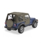 Preview: Jeep Wrangler TJ Supertop Softtop Verdeck inkl. teilbare Türen Khaki Denim Bestop 96-06 -SONDERPREIS-