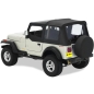 Preview: Jeep Wrangler YJ Set Aufsteckfenster spitze Türecken schwarz Bestop 87-95
