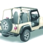 Preview: Jeep Wrangler TJ Set Aufsteckfenster für Halbtüren Black Denim Bestop 96-06