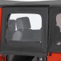 Preview: Jeep Wrangler JK 4-door set of rear clip-on windows for High Rock Element half doors Black Twill textile 3-ply 07-18