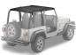 Preview: Jeep Wrangler TJ Safari Bikini Top strapless Style schwarz Black Denim Bestop 96-02