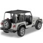Preview: Jeep Wrangler TJ Header Bikini Top Safari Style Black Denim Bestop 96-02
