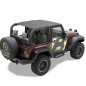 Preview: Jeep Wrangler JK 2türer Header Bikini Top Safari Style Black Diamond Bestop 10-18