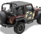 Preview: Jeep Wrangler JK 2-door Header Bikini Top Targa Style Black Diamond Bestop 10-18