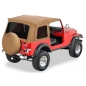 Preview: Jeep Wrangler YJ Supertop Verdeck Softtop Bestop Spice Denim getönte Scheiben 87-95