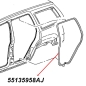 Preview: Jeep Grand Cherokee WJ WG eine Türdichtung Tür hinten Dichtung an der Karosserie 99-04