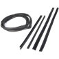 Preview: Jeep Wrangler YJ door seal set 5-piece right solid steel doors 87-95