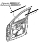 Preview: Jeep Grand Cherokee WK2 WH WK 2pcs. Set outer Belt Weatherstrip for the front Doors 11-15
