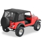 Preview: Jeep CJ7 convertible top replacement cover without rods Black Crush 76-86