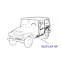 Preview: Jeep Wrangler YJ Decal Jeep black 87-90