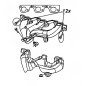 Preview: Jeep Wrangler JK 3,8 ltr. Exhaust Manifold Hardware Set for left & right Exhaust Manifold 07-11