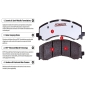 Preview: Jeep Cherokee Liberty KK Element3 Hybrid brake pads rear Raybestos 08-12