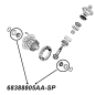 Preview: Jeep Wrangler JL Differential Korblager Satz 4-teilig Dana 30 Vorderachse Spicer 18-