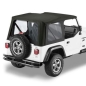 Preview: Jeep Wrangler TJ Verdeck Ersatz Verdeckhülle für Orginal Verdeck Schwarz Sailcloth Bestop 03-06