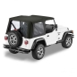 Preview: Jeep Wrangler TJ Verdeck Ersatz Verdeckhülle für Orginal Verdeck Schwarz Sailcloth Bestop 03-06
