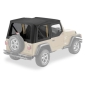 Preview: Jeep Wrangler TJ Ersatzverdeck Softtop Verdeck Hülle mit Steckfenster Schwarz Sailcloth Bestop 03-06