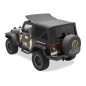 Preview: Jeep Wrangler JK 2-door replacement top, top cover, tinted windows, Black Sailcloth 11-18