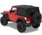 Preview: Jeep Wrangler JK 2 door convertible top replacement cover with tinted windows for original top Black Bestop 07-09