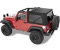 Preview: Jeep Wrangler JK 2 door convertible top replacement cover with tinted windows for original top Black Bestop 07-09